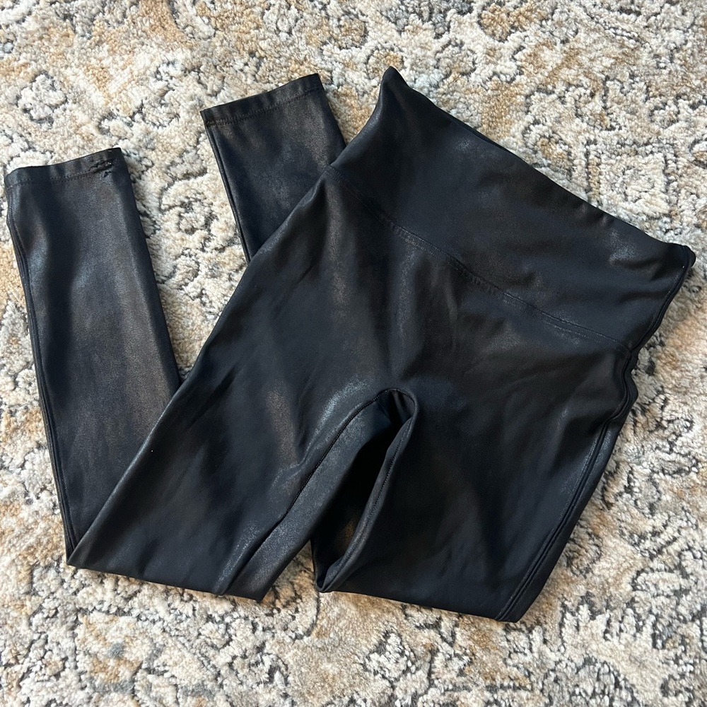 SPANX leather leggings size small